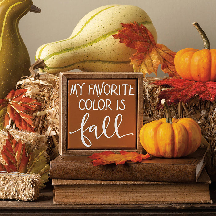 My Favorite Color Is Fall Box Sign Mini