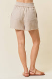 Frayed Cotton Gauze Shorts