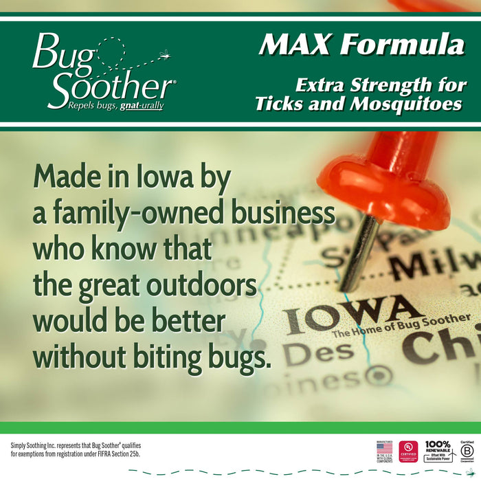 Bug Soother MAX Tick & Mosquito Repellent 8 oz.
