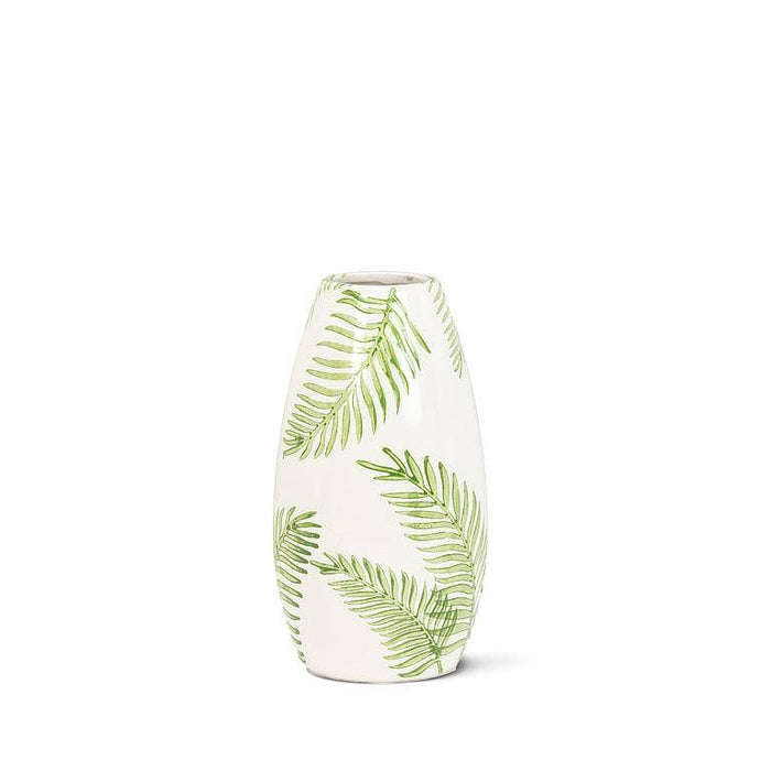 Fern Print Vase-9"H