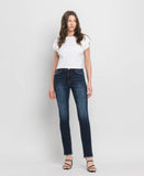 High Rise Long Slim Straight Jeans