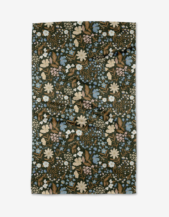 Cottage Meadow Sepia Tea Towel