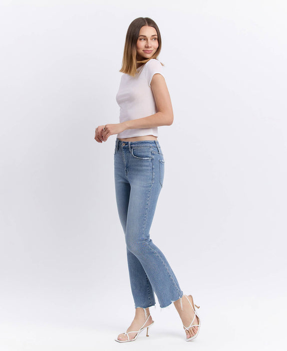 Lovervet High Rise Raw Hem Kick Flare Jeans LV1709