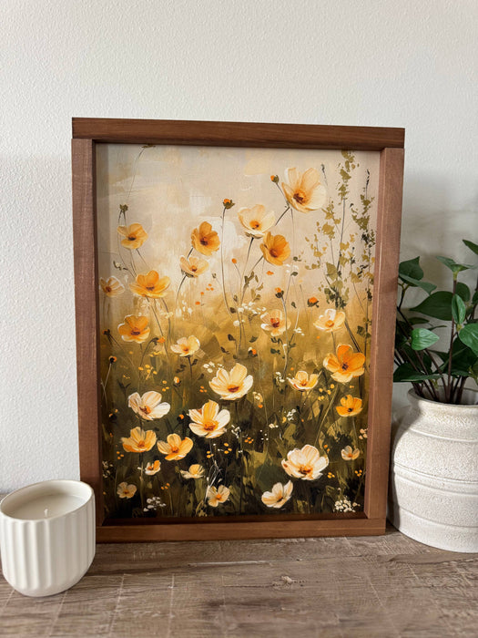 Yellow Summer Vintage Summer Wall Art 8x12"