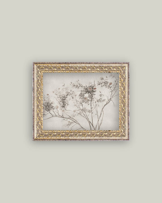 Rose Bush Framed Antique Art