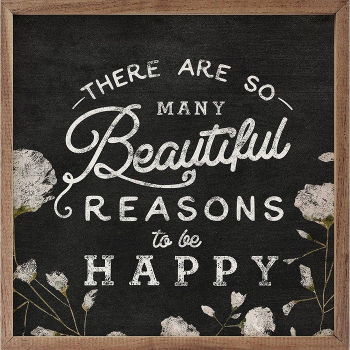 Beautiful Reasons To Be Happy Black