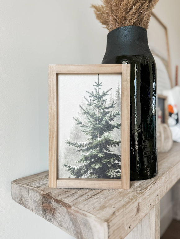 Winter Fir Vintage Print | Framed Wall Art