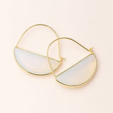 Stone Prism Hoop - Opalite/Gold