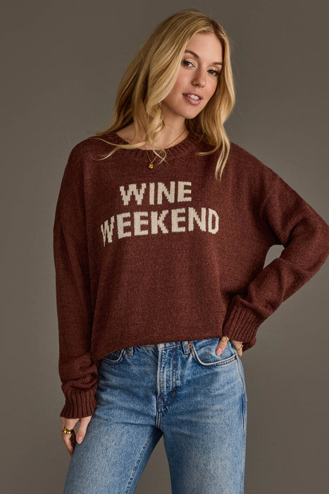 Burgundy Wine Weekend Lightweight Sweater