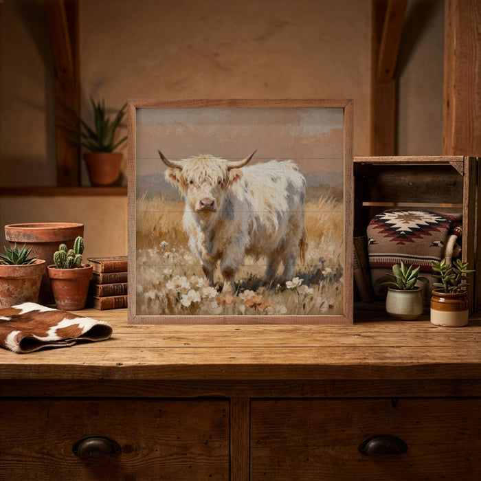 Highland In Bloom Framed Wall Art