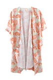 Serenity Flower Print Drawstring Kimono