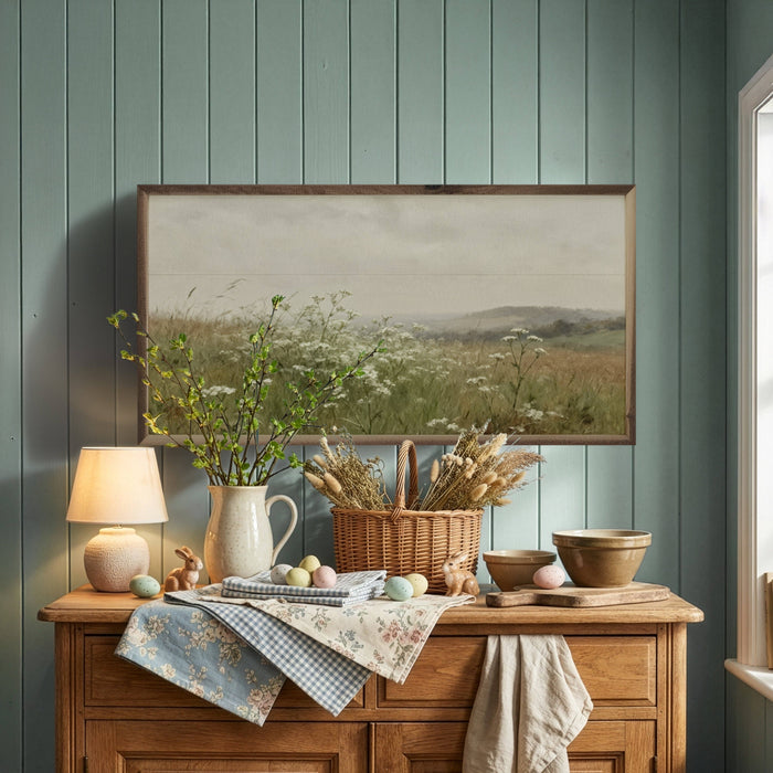 Queen Anne's Lace Field Framed Wall Art