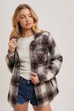 Brushed Flannel Plaid Shacket