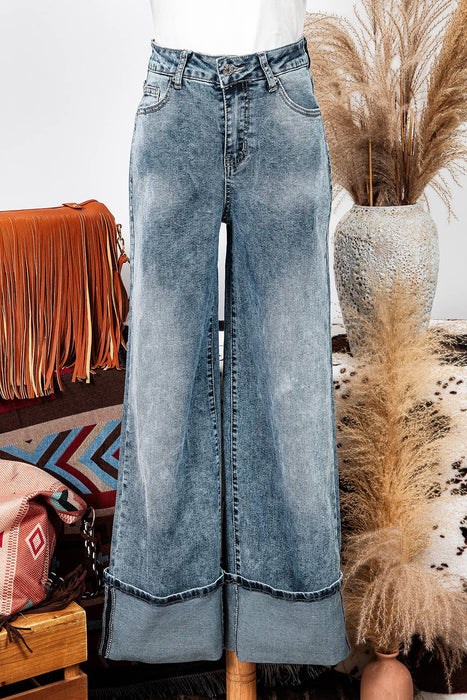 High Rise Button Zip Fly Medium Wash Jeans | Sizes 4-16