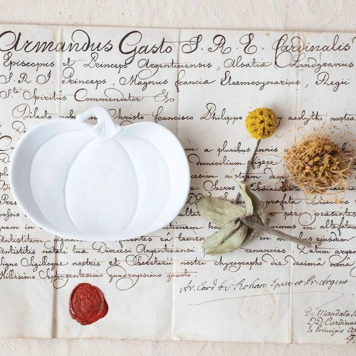 Stoneware Pumpkin Shaped Dish