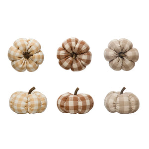 3" Gingham Pumpkins