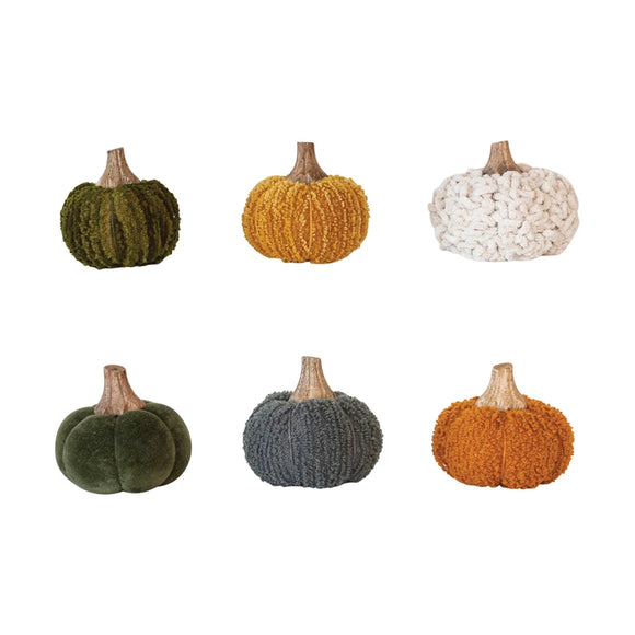 Boucle Fabric Pumpkins