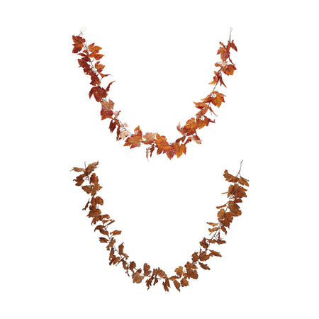 72"L x 6"H Faux Leaf Garland, 2 Colors