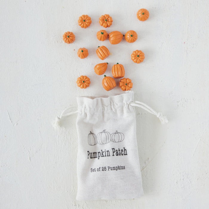 Resin Pumpkins Set of 25