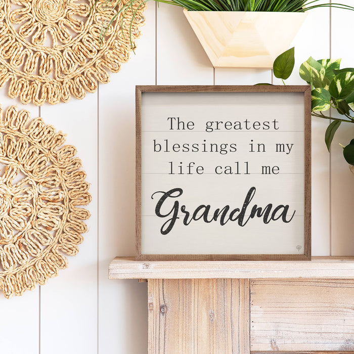 Call Me Grandma Framed Wall Sign