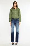 Mid Rise Flare Dark Wash