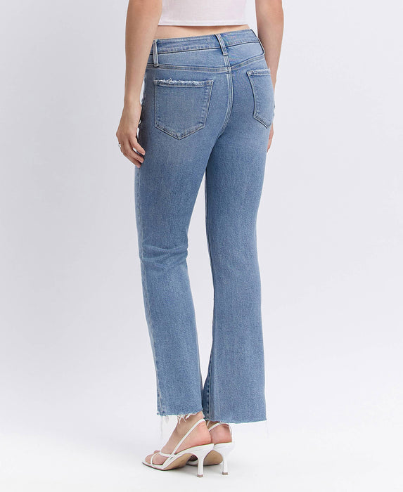 Lovervet High Rise Raw Hem Kick Flare Jeans LV1709