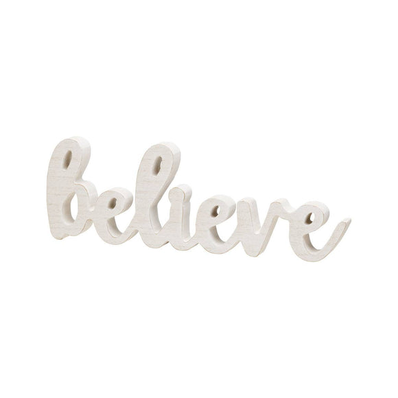 Believe Word Christmas Cutout