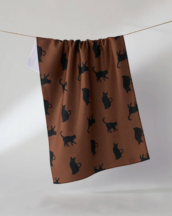 Witch's Cat Tea Towel - Halloween 2026