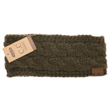 Solid Cable Knit CC Head Wrap