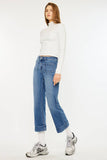 High Rise Relaxed Cropped Flare Jeans Kan Can