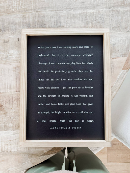 As the Years Pass Sign | Light Oak Frame 8x12"
