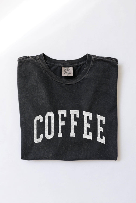 COFFEE Mineral Washed Graphic Top