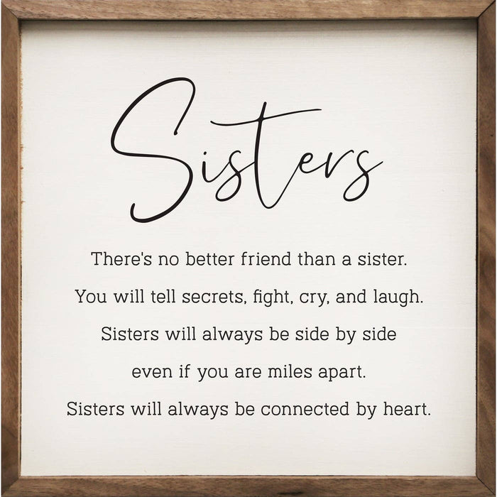 Sisters Framed Wall Sign