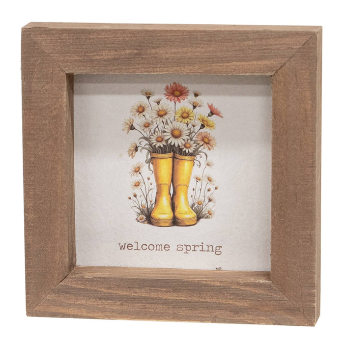 Daisy Spring Framed Sign