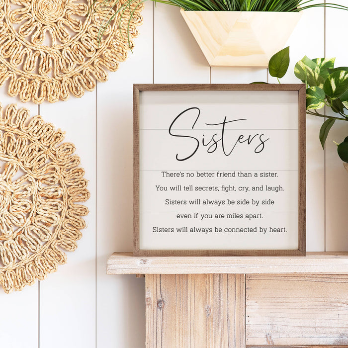Sisters Framed Wall Sign