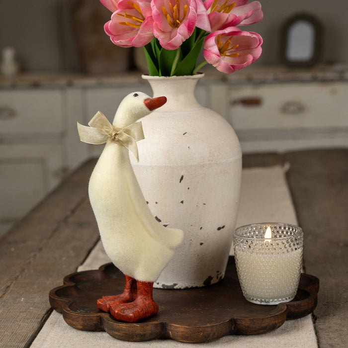 11" Fuzzy Cream Duck