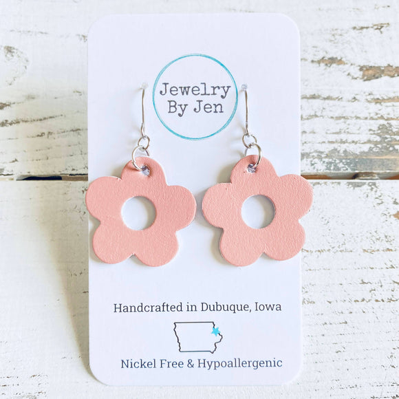 Petite Flower Earrings: Pink