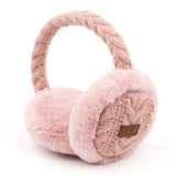 C.C. Cable Knit Furry Earmuffs