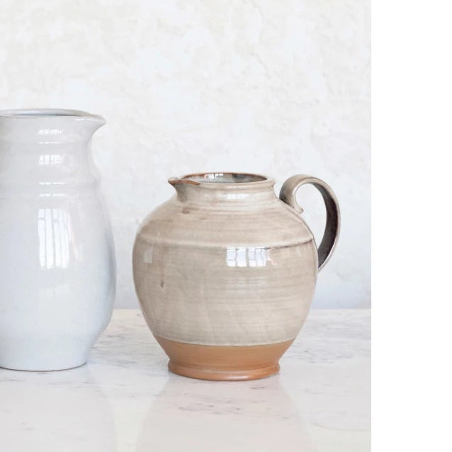 Reactive Glaze Stoneware Pitcher 72 oz