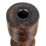 Hand-Carved Mango Wood Taper Holder IN STORE PICKUP ONLY