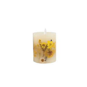 Floral LED Pillar Candle