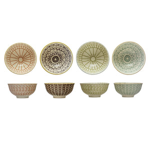 Patterned Stoneware Bowls