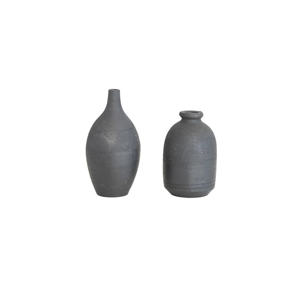 Black Terra Cotta Vases