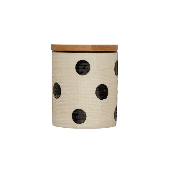 Black & Cream Dot Canister