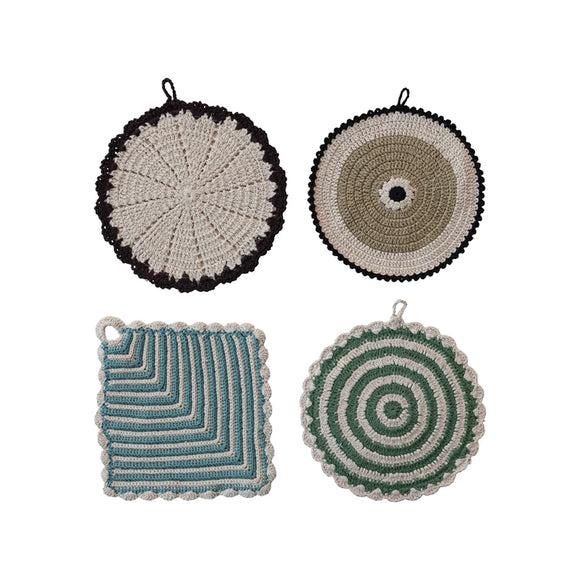 Cotton Crocheted Pot Holders