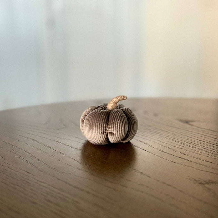 Small Gray Corduroy Pumpkin