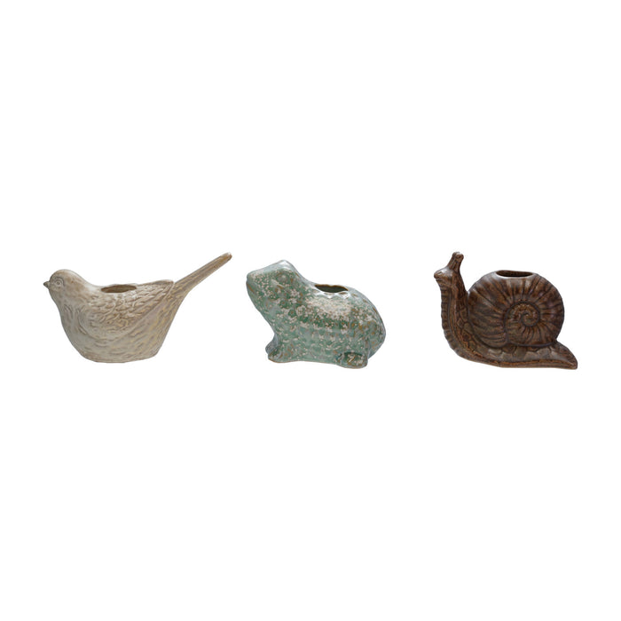 Bird/Snail/Frog Shaped Taper Holder, 3 Styles (Each Will Vary)