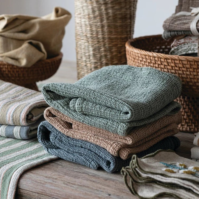 Woven Cotton Waffle Weave Tea Towel