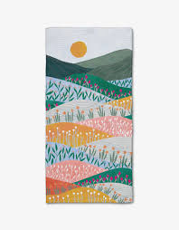 Sunrise Mountain | Geometry Kitchen Dish Tea Towel