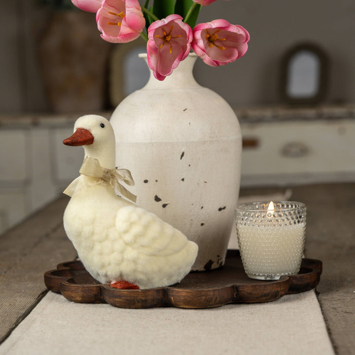 8.5" Fuzzy Cream Duck